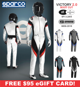 Shop FIA Approved Suits - Sparco Victory 2.0 Boot Cut Suits - FIA - CLEARANCE $799.88