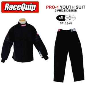 Shop Single-Layer SFI-1 Suits - RaceQuip Pro-1 Youth Suit - 2-pc - $125.90