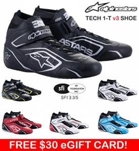Shop All Auto Racing Shoes - Alpinestars Tech-1 T v3 Shoes - $299.95