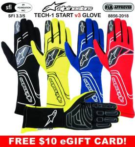 Shop All Auto Racing Gloves - Alpinestars Tech-1 Start v3 Gloves - $119.95