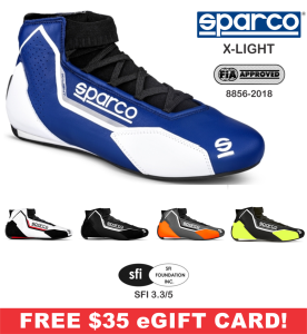 Shop All Auto Racing Shoes - Sparco X-Light Shoe (MY2022) - $359