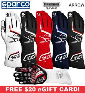 Shop All Auto Racing Gloves - Sparco Arrow Gloves - $229
