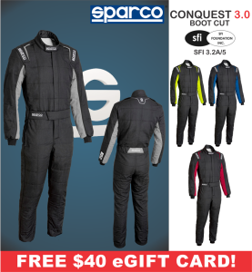 Sparco Racing Suits - Sparco Conquest 3.0 Boot Cuff Suit - $425