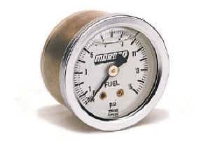Moroso 65370 Fuel Pressure Gauge Alcohol Fuel Safe 0-15 psi 1/4 lb Increment NEW 