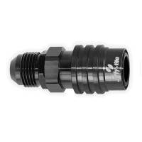 Jiffy-tite - Jiffy-tite 2000 Series Quick-Connect -4 AN Male Straight to -4 AN Socket Fitting - Valved - Fluorocarbon Seal - Stealth Black Finish