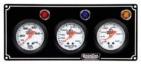 QuickCar Racing Products - QuickCar 3 Gauge Panel Assembly w/ Warning Lights - OP/WT/OT