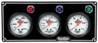QuickCar Racing Products - QuickCar 3 Gauge Panel Assembly w/ Warning Lights - OP/WT/FP