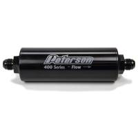 Peterson Fluid Systems - Peterson 400 Series Inline Fuel/Oil Filter w/ Bypass - 60 Micron -10 AN Fittings