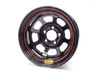 Bassett Racing Wheels - Bassett IMCA D-Hole Wheel - 15" x 8" - 5 x 5" - Black - 4" Back Spacing - 19 lbs.