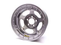 Bassett Racing Wheels - Bassett IMCA Inertia Wheel - 15" x 8" - 5 x 4.5" - Silver - 2" Back Spacing - 19 lbs.
