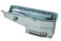 Moroso Performance Products - Moroso SB Chevy Oil Pan - LH Dipstick - w/ 1" Inspection Bung
