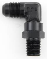 Fragola Performance Systems - Fragola 90 -08 AN Male to 3/8" NPT Male Swivel Adapter - Black