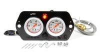 Longacre Racing Products - Longacre AccuTech Sportsman Sprint Car 2 Gauge Panel WT/ OP w/ Warning Light