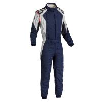 OMP Racing - OMP First Evo Suit - Navy Blue/Silver - 52