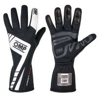 OMP Racing - OMP First Evo Gloves - Black/White  - Small