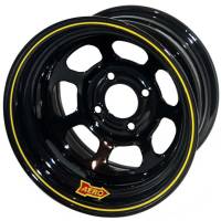Aero Race Wheel - Aero 55 Series Roll formed Racing Wheel - Black - 15" x 7" - 3.5" Backspace - 4 x 4"