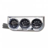 Auto Meter - Auto Gage Black Oil / Water / Volt Chrome Console - 2-1/16 in.