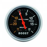 Auto Meter - Auto Meter Sport-Comp Mechanical Boost / Vacuum Gauge - 2-5/8 in.