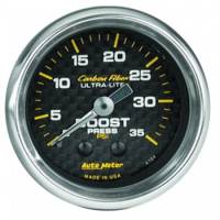 Auto Meter - Auto Meter Carbon Fiber Mechanical Boost Gauge - 2-1/16 in.