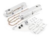 Mr. Gasket - Mr. Gasket Chrome Dress-Up Kit - Includes 2 Valve Covers and Gaskets / Dipstick and Tube / 1 Push-On Hold Down Clamp / Wing Bolts / Grommets