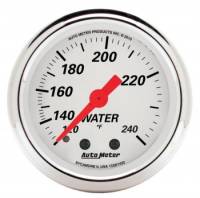 Auto Meter - Auto Meter 2-1/16" Artic White Water Temp Gauge - 120-240°