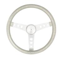 Grant Products - Grant Steering Wheels Metal Flake Steering Wheel 15" Diameter 3-Spoke Silver Metal Flake Grip - Steel