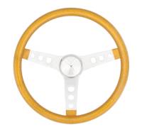Grant Products - Grant Steering Wheels Metal Flake Steering Wheel 15" Diameter 3-Spoke Gold Metal Flake Grip - Steel