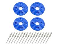 Dominator Racing Products - Dominator Racing Products 1-1/2" OD Scuff Plate 1/2" ID Screw On Plastic - Blue