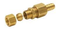Derale Performance - Derale Adapter Fitting Straight 1/2" Compression Fitting to 1/2" Hose Barb Brass