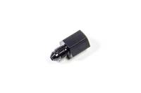 Triple X Race Components - Triple X Gauge Adapter Fitting Straight 3 AN Male to 1/8" NPT Female Aluminum - Black Anodize