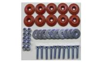 Dominator Racing Products - Dominator Racing Products Flathead Countersunk Bolt Kit Countersunk Washers/Nuts - Red