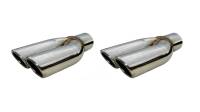 Pypes Performance Exhaust - Pypes Performance Exhaust 2.5" Splitter Tip w/Rol led Edge Pair Polished