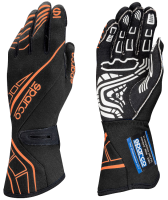 Sparco - Sparco Lap RG-5 Racing Gloves - Black/Orange - Small / Euro 09