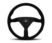 Momo - Momo Montecarlo Alcantara Steering Wheel - 350mm - Black Leather / Black Stitching