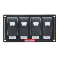 QuickCar Racing Products - QuickCar Weatherproof 4 Rocker Switch Accessory Panel - Lighted