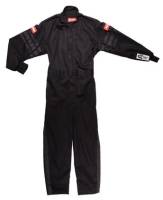 RaceQuip - RaceQuip Pro-1 Single Layer Youth Racing Suit - Black/Black Trim - Youth Medium