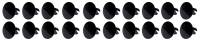 Ti22 Performance - Ti22 Large Head Dzus Buttons .500 Long - Pack of 10 - Black