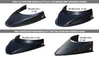 Five Star Race Car Bodies - Five Star MD3 Hood Scoop - 3" Tall - Curved - Carbon Fiber Look