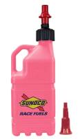 Sunoco Race Jugs - Sunoco 5 Gallon Utility w/ FastFlo Lid & Vehicle Tank Adaptor - Pink
