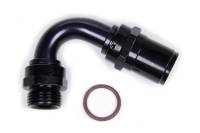 Fragola Performance Systems - Fragola Race-Rite Crimp-On 120 Degree Hose End - 12 AN Hose Crimp to 12 AN Female - Black Anodized