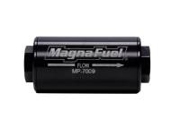 MagnaFuel - MagnaFuel Inline Fuel Filter - 74 Micron - Stainless Element - 10 AN Female O-Ring Inlet - 10 AN Female O-Ring Outlet - Aluminum - Black Anodized