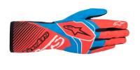 Alpinestars - Alpinestars Tech-K Race v2 Karting Glove - Red Fluo/Cobalt Blue - Size L