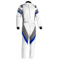 Sparco - Sparco Victory 2.0 Boot Cut Suit - White/Blue - Large / Euro 56