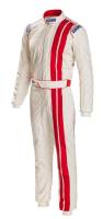Sparco - Sparco Vintage Classic R554 Suit - White/Red - X-Large / Euro 60