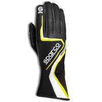 Sparco - Sparco Record Karting Glove - Black/Yellow - Size: Medium / 10 Euro