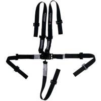 Ultra Shield Race Products - Ultra Shield Latch & Link 5 Point Harness - Pull Up Adjust - Bolt-On/Wrap Around - Individual Harness - Junior - Black