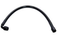 Allstar Performance - Allstar Performance AN Hose Assembly - 18" Long - 6 AN Hose - 6 AN Straight to 6 AN 90° Female - Braided Stainless - Black Plastic Coated - PTFE - Black Fittings