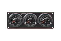 Longacre Racing Products - Longacre Waterproof SMI Gauge Panel Assembly - Analog - Oil Pressure/Oil Temperature/Water Temperature - Black Face - Warning Light