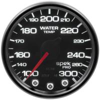 Auto Meter - Auto Meter Spek-Pro Water Temperature Gauge - Stepper Motor - 100-300° F - Electric - Analog - Full Sweep - 2-1/16" Diameter - Black Face