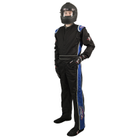 Velocity Race Gear - Velocity 1 Sport Suit - Black/Blue - Medium/Large